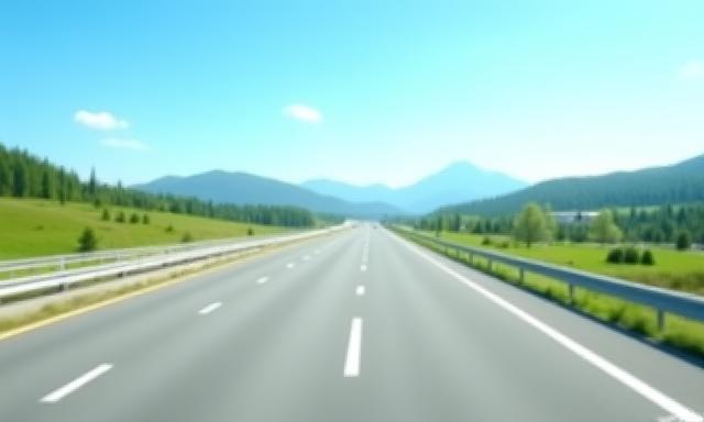 Obrázek dálničního tahu na Slovensku, symbolizující dálničního průvodce.